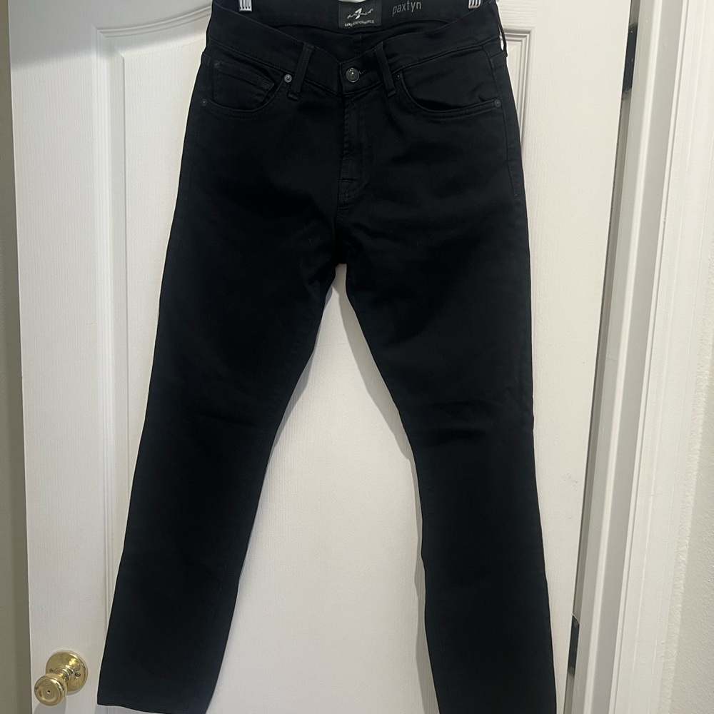 7 For All Mankind Black Slim Jeans